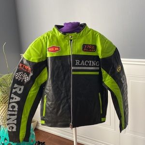 Racing Motorcycle Synthetic Leather Jacket